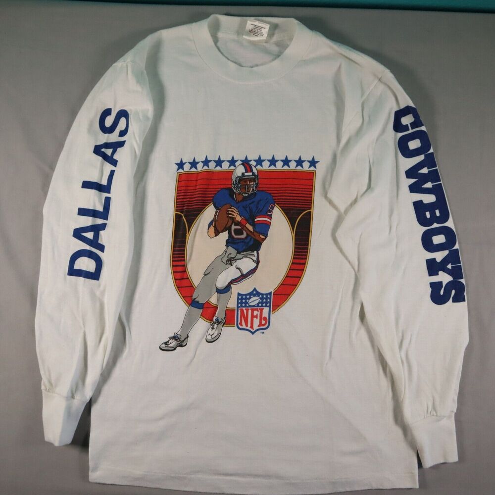 Vintage Signal Dallas Cowboys Long Sleeve Made USA Single Stitch Size M Medium